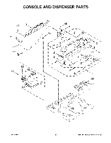 Console and dispenser parts Diagram and Parts List for 11028133414  Kenmore Washer