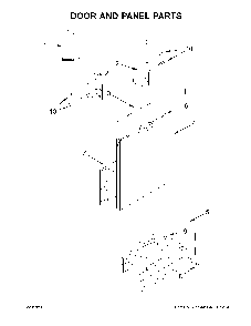 Door and panel parts Diagram and Parts List for 66514502N020  Kenmore Dishwasher