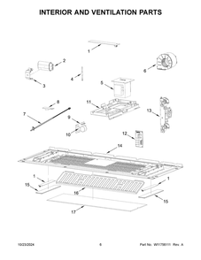 04 - Interior And Ventilation Parts Diagram and Parts List for YJMHF930RSS00  Whirlpool Microwave