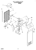 AIR FLOW Diagram and Parts List for 3VED29DQAW01  Whirlpool Refrigerator