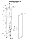 FREEZER DOOR PARTS Diagram and Parts List for KSSP36QMS00  KitchenAid Refrigerator