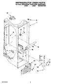 REFRIGERATOR LINER PARTS Diagram and Parts List for GS2SHAXSS03  Whirlpool Refrigerator