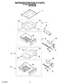 Part Location Diagram of 2302842 Whirlpool Glass Shelf/Cover Assembly