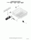 LOWER RACK PARTS Diagram and Parts List for KUDS30IXBL3  KitchenAid Dishwasher