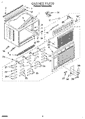 CABINET Diagram and Parts List for BHAC2530ES0  Whirlpool Air Conditioner