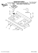 COOKTOP, LITERATURE Diagram and Parts List for SF367LEKV1  Whirlpool Range
