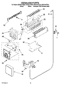 ICEMAKER PARTS, OPTIONAL PARTS (NOT INCLUDED) Diagram and Parts List for GS5SHAXTB00  Whirlpool Refrigerator