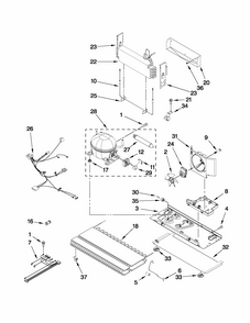 Unit Parts Diagram and Parts List for 59679243013  Kenmore Refrigerator