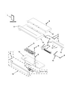 Control Panel Parts Diagram and Parts List for WOD51EC0AS04  Whirlpool Wall Oven