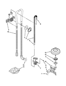 Fill, Drain And Overfill Parts Diagram and Parts List for 66512783K311  Kenmore Dishwasher