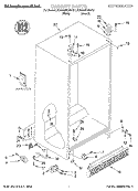CABINET, LITERATURE Diagram and Parts List for KSRS22KGBT01  KitchenAid Refrigerator