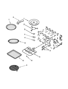 Internal Microwave Parts Diagram and Parts List for WOC97ES0ES01  Whirlpool Microwave