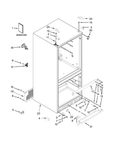Cabinet Parts Diagram and Parts List for 10679402410  Kenmore Refrigerator