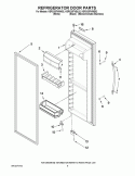 REFRIGERATOR DOOR PARTS Diagram and Parts List for KSRX25FVMS02  KitchenAid Refrigerator