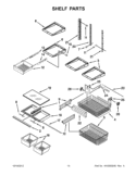 SHELF PARTS Diagram and Parts List for GB2FHDXWS08  Whirlpool Refrigerator
