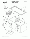 CABINET PARTS Diagram and Parts List for EH185FXTQ00  Whirlpool Freezer
