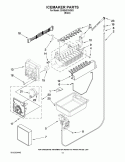 ICEMAKER PARTS Diagram and Parts List for GX5SHDXVB03  Whirlpool Refrigerator