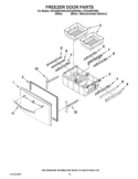 FREEZER DOOR PARTS Diagram and Parts List for KFXS25RYWH4  KitchenAid Refrigerator