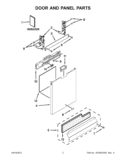 DOOR AND PANEL PARTS Diagram and Parts List for WDF775SAYW2  Whirlpool Dishwasher