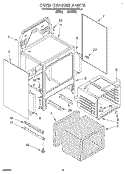 OVEN CHASSIS Diagram and Parts List for KERI500YWH4  KitchenAid Range
