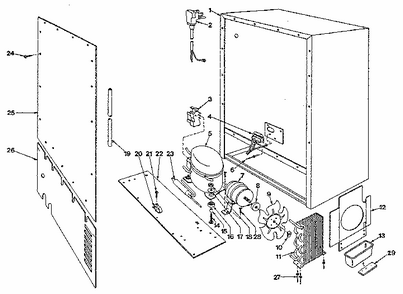 Unit Parts Diagram and Parts List for 61AR  Whirlpool Refrigerator