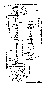 Gearcase Diagram and Parts List for LA9800XSN2  Whirlpool Washer