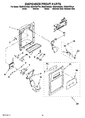 DISPENSER FRONT PARTS Diagram and Parts List for GS6SHEXNT04  Whirlpool Refrigerator