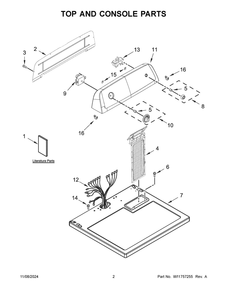 Part Location Diagram of W11744329 Whirlpool OWNERS MANUAL