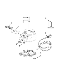 Motor And Housing Unit Parts Diagram and Parts List for KFP1356BU0  KitchenAid Food Processor