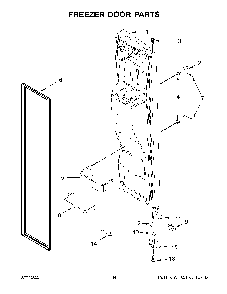 Part Location Diagram of W11604155 Whirlpool KIT FIELD SERV DOOR FC 69 FLAT