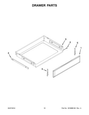 06 - DRAWER PARTS Diagram and Parts List for YMER8800DE0  Whirlpool Range