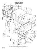 CABINET Diagram and Parts List for ET18NKXSW00  Whirlpool Refrigerator