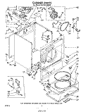 CABINET Diagram and Parts List for LG7001XMW2  Whirlpool Dryer