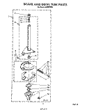 BRAKE AND DRIVE TUBE Diagram and Parts List for LA8800XSW0  Whirlpool Washer