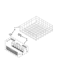 Lower Rack Parts Diagram and Parts List for 7WDT790SAYM3  Whirlpool Dishwasher