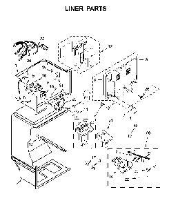 Liner parts Diagram and Parts List for WRT518SZKV00  Whirlpool Refrigerator