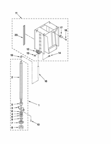 Powerscrew And Ram Parts Diagram and Parts List for 66513612102  Kenmore Trash Compactor