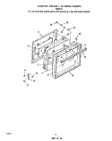 FULL GLASS OVEN DOOR Diagram and Parts List for B4457B0  Roper Range