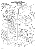 LINER Diagram and Parts List for KTRP20KDWH03  KitchenAid Refrigerator