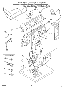 SECTION Diagram and Parts List for LEP7858AZ2  Whirlpool Dryer