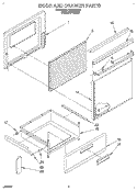 DOOR AND DRAWER Diagram and Parts List for FEP330BQ1  Roper Range