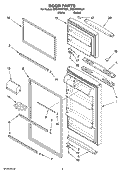 DOOR PARTS Diagram and Parts List for ER8VHMXTL01  Whirlpool Refrigerator