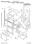 OVEN, LITERATURE Diagram and Parts List for KEMS308GSS3  KitchenAid Microwave Oven Combo