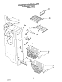 FREEZER LINER Diagram and Parts List for 3XART745GW02  Whirlpool Refrigerator