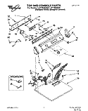 TOP AND CONSOLE, LIT/OPTIONAL Diagram and Parts List for LGT7646AZ0  Whirlpool Dryer