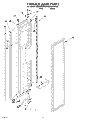 FREEZER DOOR PARTS Diagram and Parts List for KSSO36QMB00  KitchenAid Refrigerator