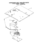 COMPONENT SHELF AND LATCH Diagram and Parts List for RB170PXYQ5  Whirlpool Wall Oven
