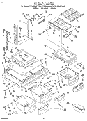 SHELF Diagram and Parts List for KTLS22QDWH01  KitchenAid Refrigerator