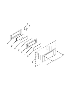 Upper Door Parts Diagram and Parts List for IGS900DS04  Whirlpool Range