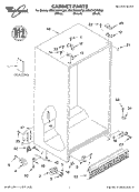 CABINET PARTS Diagram and Parts List for ED5CHQXKB03  Whirlpool Refrigerator